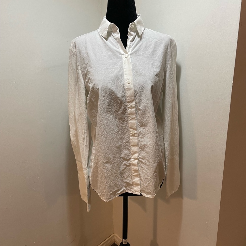 Zara White open back blouse